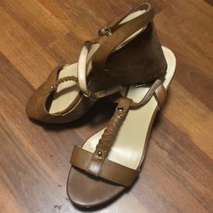 Liz Claiborne cognac wedged
